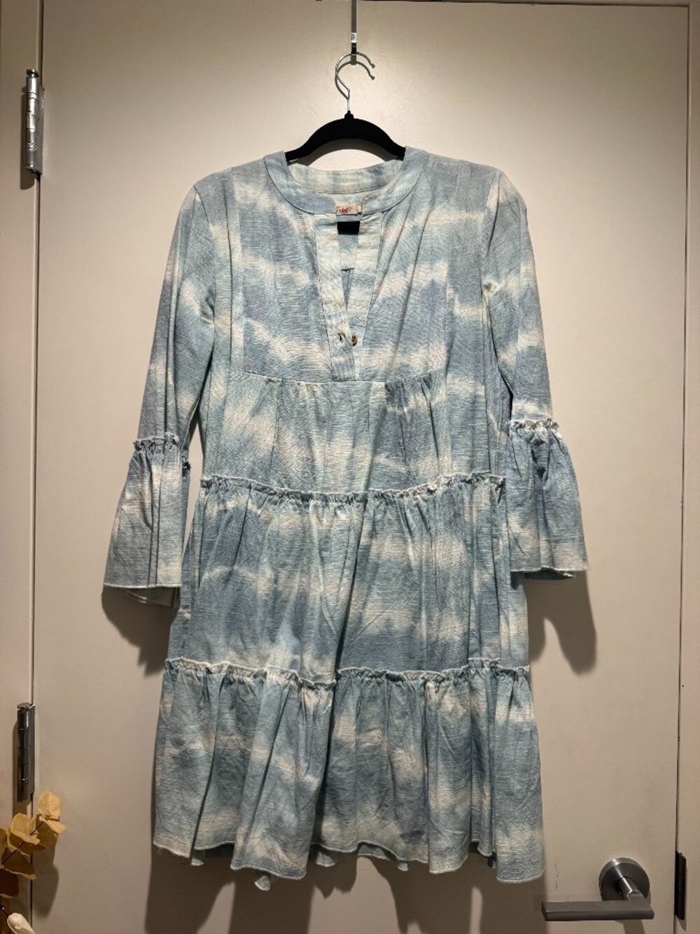 LIke new free people blue tie-dye flowy summer dress